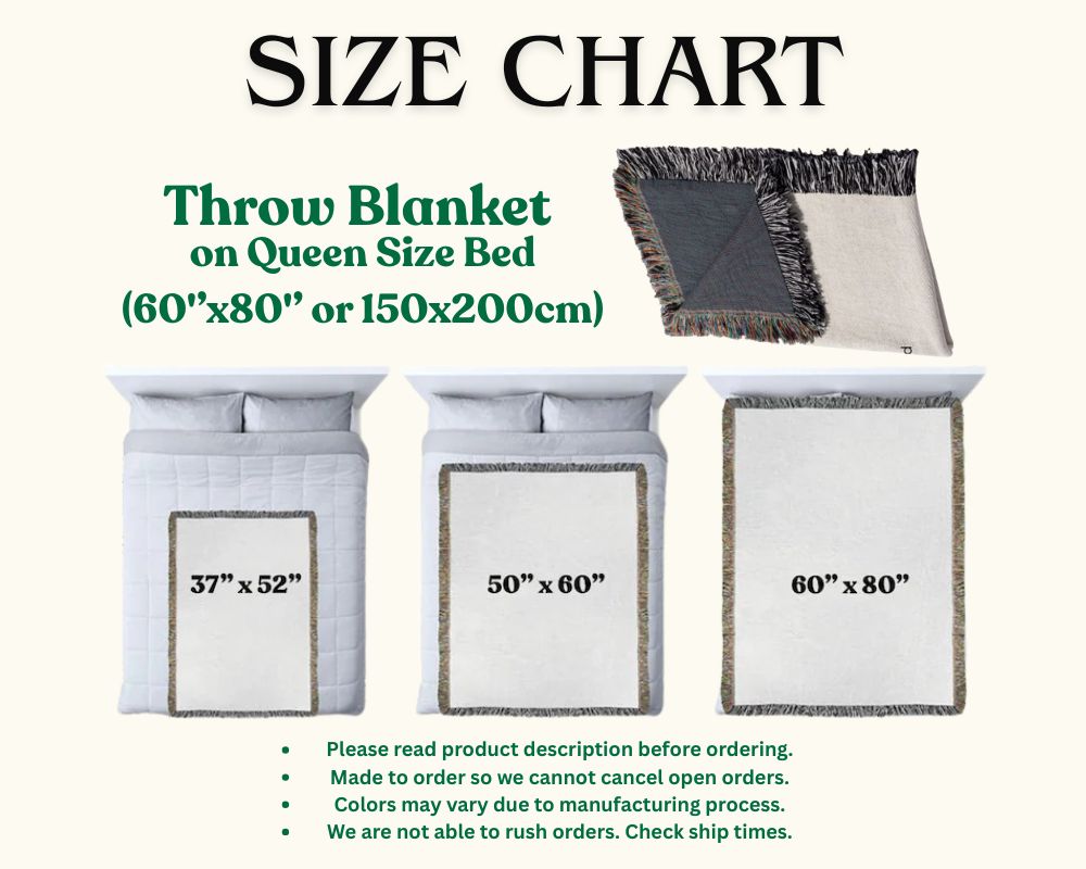 Spooky Season Halloween Woven Blanket - Vintage Ghost Throw