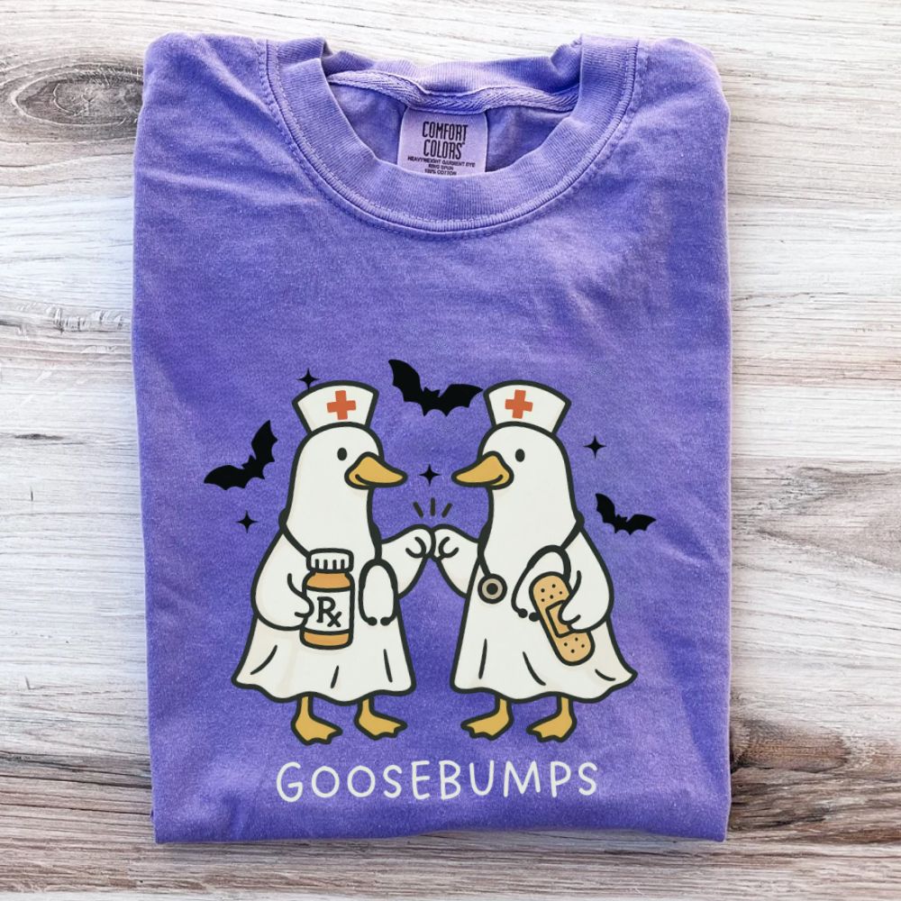 Spooky Goosebumps Nurse Shirt – Silly Goose Halloween NICU Tee