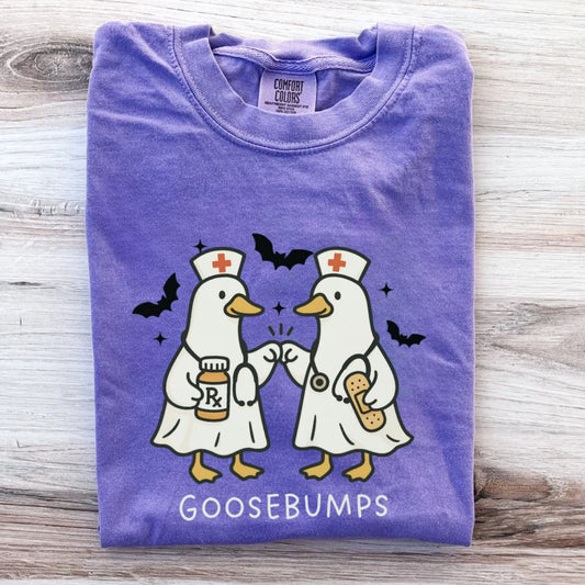 Spooky Goosebumps Nurse Shirt – Silly Goose Halloween NICU Tee
