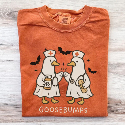 Spooky Goosebumps Nurse Shirt – Silly Goose Halloween NICU Tee