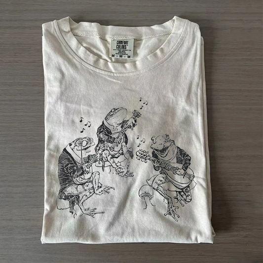 Vintage Frog Band Tee – Cute & Funny Graphic Shirt