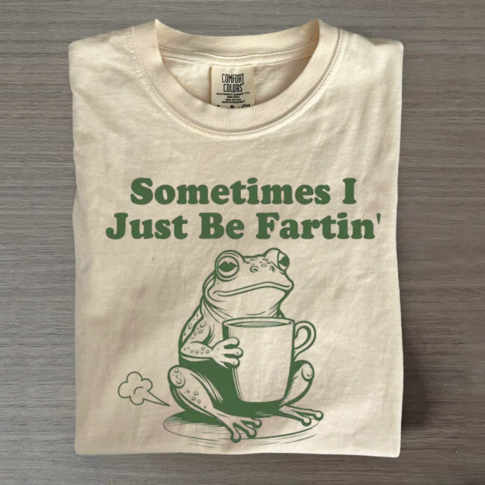 I Just Be Fartin Tee – Funny Frog Meme Shirt