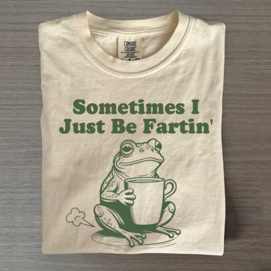 I Just Be Fartin Tee – Funny Frog Meme Shirt