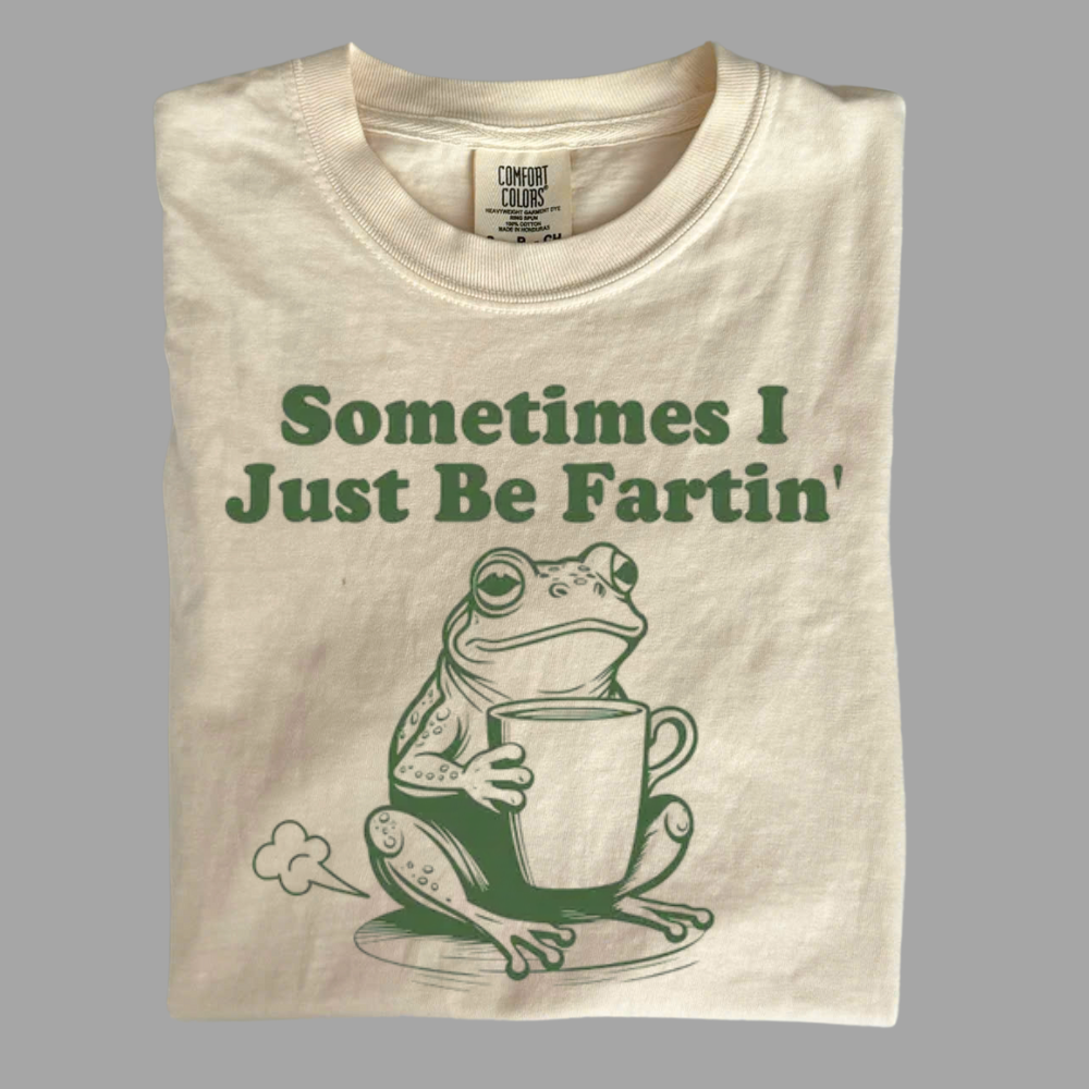 I Just Be Fartin Tee – Funny Frog Meme Shirt