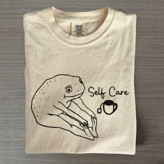 Frog Self Care Tee – Funny Cottagecore Shirt