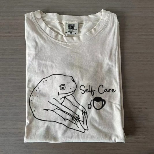 Frog Self Care Tee – Funny Cottagecore Shirt
