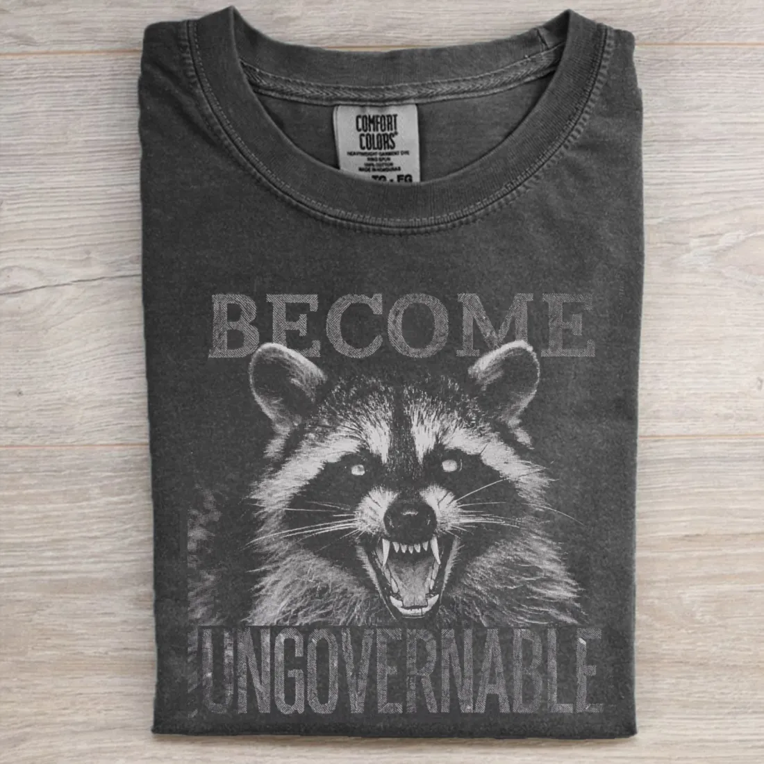Vintage Angry Raccoon Graphic Shirt