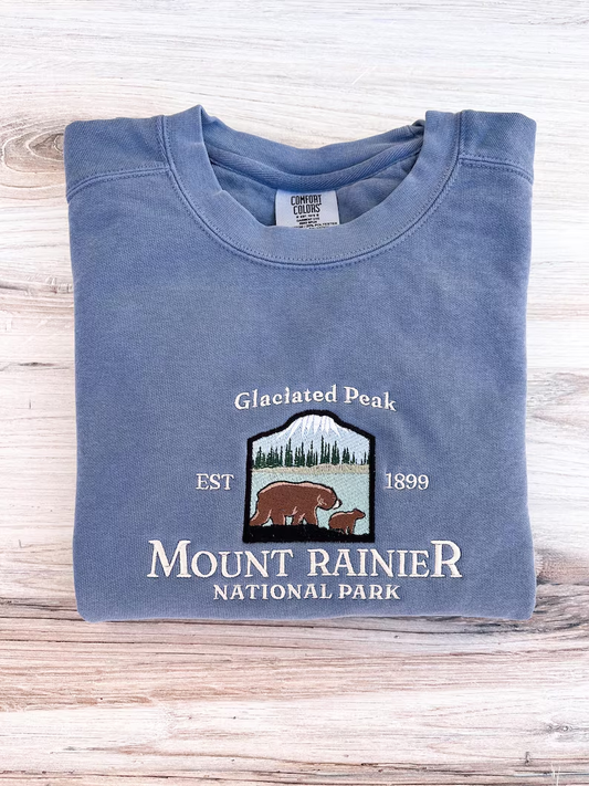 Mount Rainier Hiking Sweatshirt – Outdoors Adventure- Premium Comfort Sweater