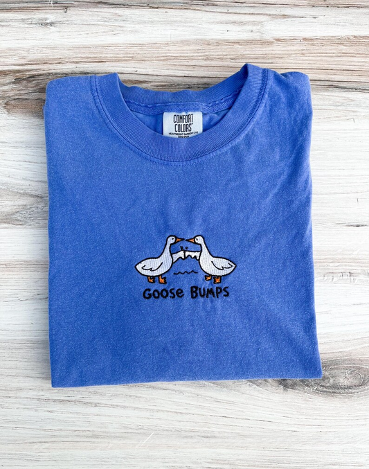 Goose Bumps Funny Embroidered Shirt – Premium Comfort T-Shirt