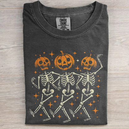 Halloween Pumpkin Shirt – Skeleton Spooky Fall T-Shirt