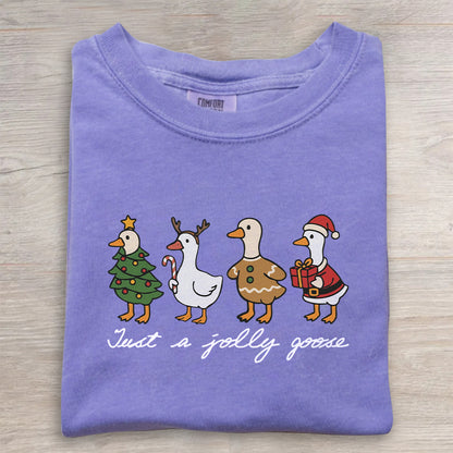 Just A Jolly Goose Christmas Shirt