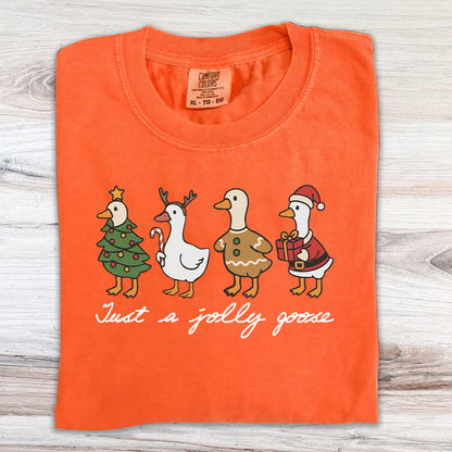 Just A Jolly Goose Christmas Shirt