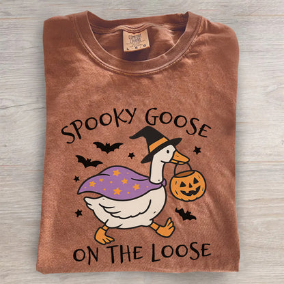 Spooky Goose On The Loose Shirt – Funny Halloween Comfort Colors® Tee
