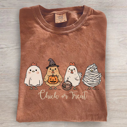 Cute Spooky Chicken Shirt – Chick or Treat Comfort Colors® Halloween Tee