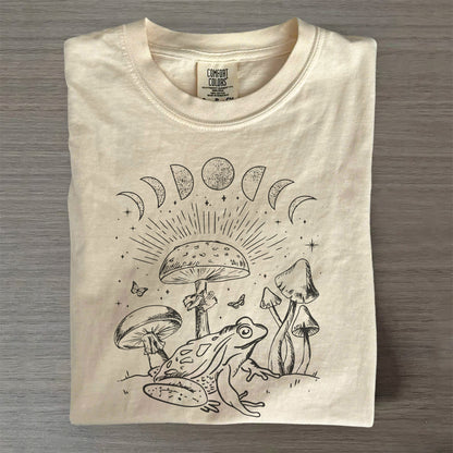 Frog Under Mushroom Moon T-Shirt