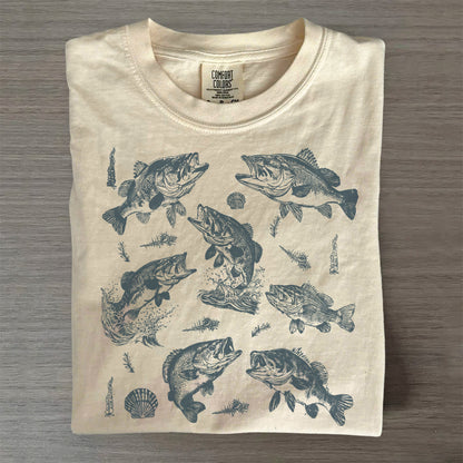 Classic Bass Fishing Graphic T-Shirt
