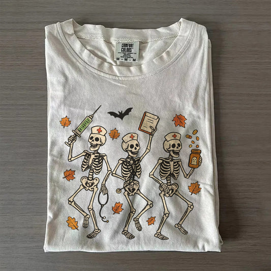 Halloween Nurse Skeleton Shirt | Spooky RN Fall Tee