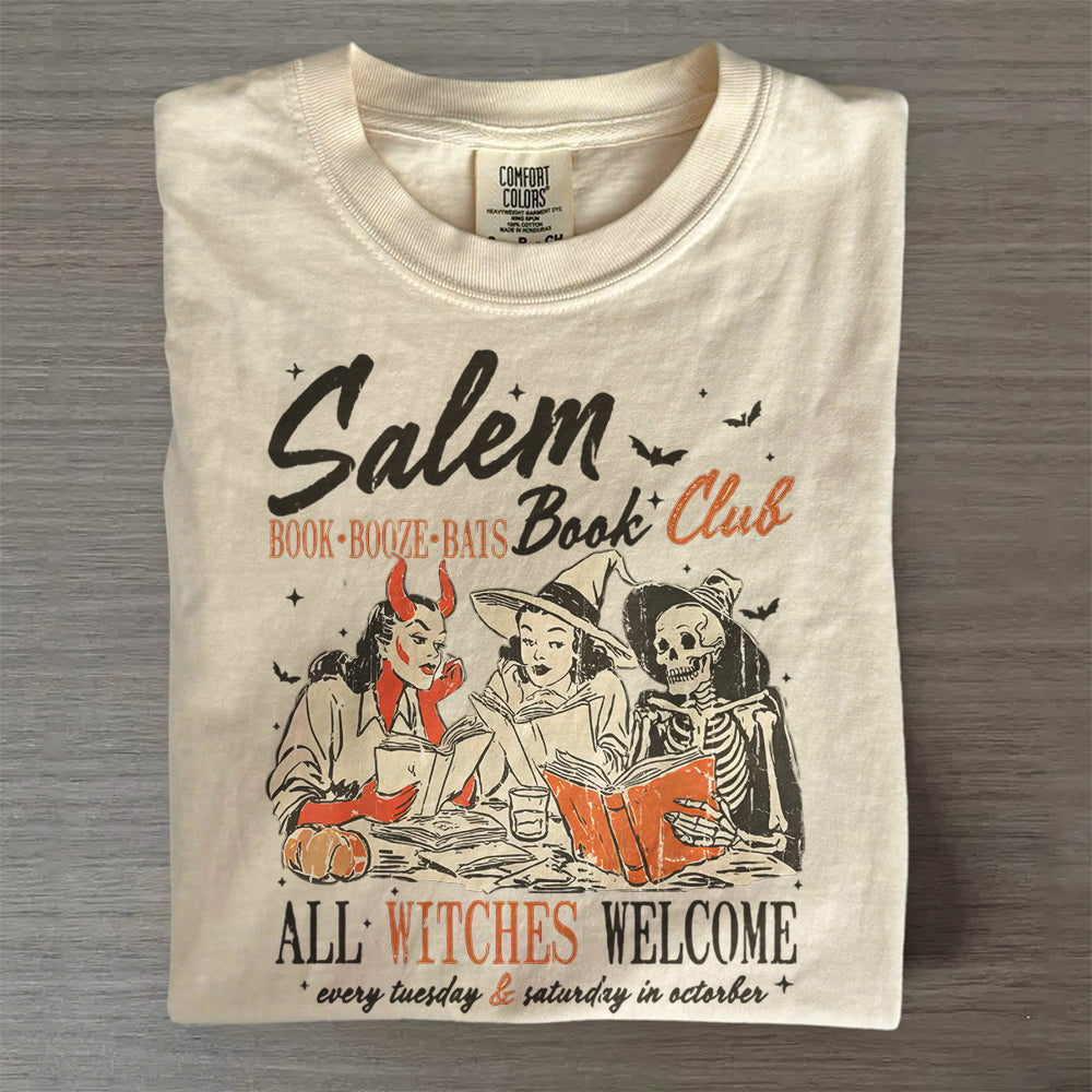Salem Book Club T-Shirt, Comfort Colors Halloween Tee