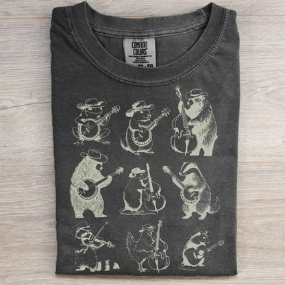 Animal Musicians Vintage T-Shirt