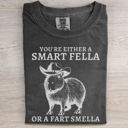 Retro Smart Fella Capybara T-Shirt