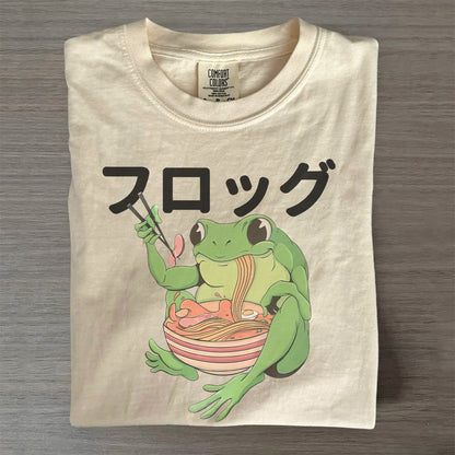 Japanese Frog Eating Ramen T-Shirt