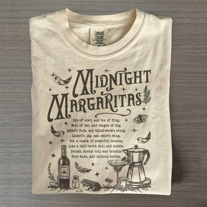 Witchy Midnight Margaritas Tee – Spooky Retro Drinking Shirt