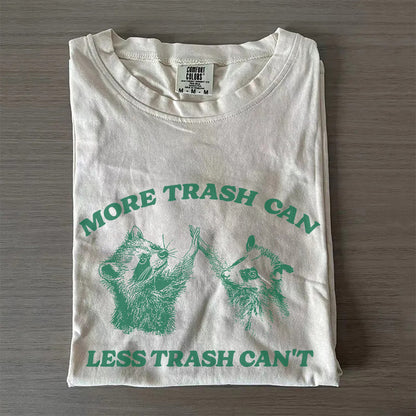 More Trash Can Less Trash Can't Vintage Raccoon Opossum T-Shirt