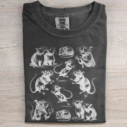 Vintage 90s Crazy Rats Shirt – Dark Academia & Medieval Rat Gift