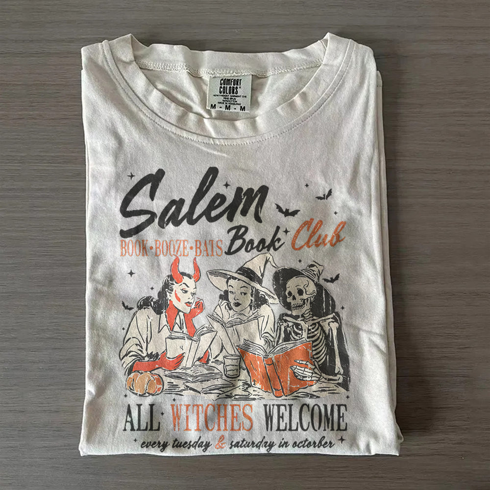 Salem Book Club T-Shirt, Comfort Colors Halloween Tee