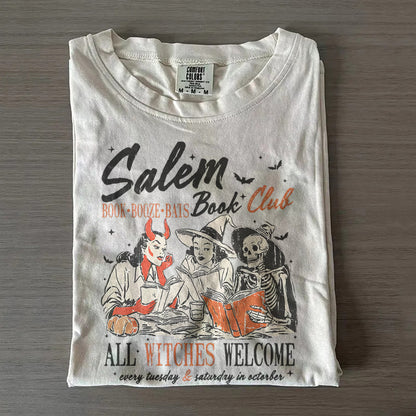 Salem Book Club T-Shirt, Comfort Colors Halloween Tee