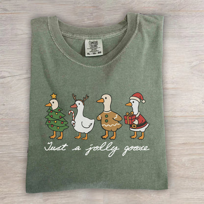Just A Jolly Goose Christmas Shirt
