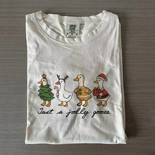 Just A Jolly Goose Christmas Shirt