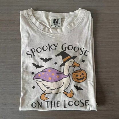 Spooky Goose On The Loose Shirt – Funny Halloween Comfort Colors® Tee
