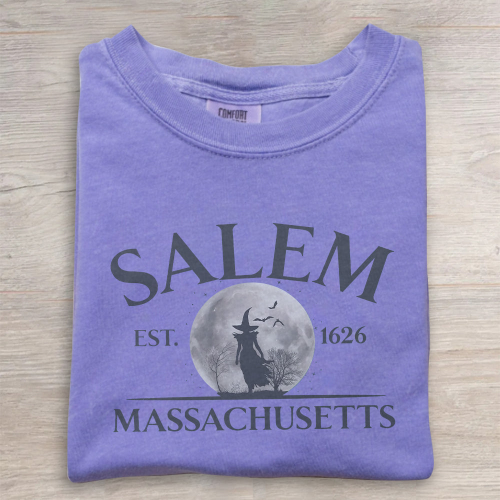 Salem Halloween T-Shirt – Vintage Witchy Graphic Tee