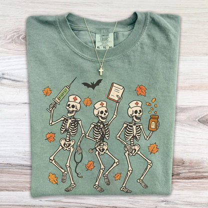 Halloween Nurse Skeleton Shirt | Spooky RN Fall Tee