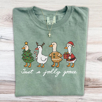 Just A Jolly Goose Christmas Shirt