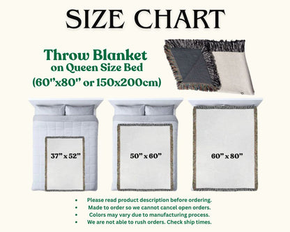 Ghost Couple Wedding Blanket - Till Death Do Us Part Woven Throw