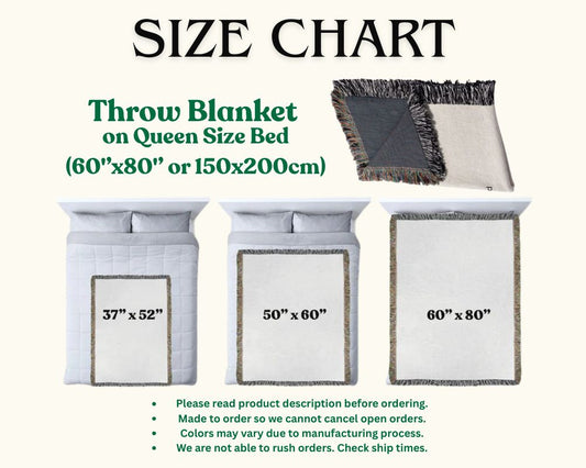 Black Cat Tarot Woven Blanket - Cat Lover Throw Gift