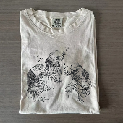 Vintage Frog Band Tee – Cute & Funny Graphic Shirt