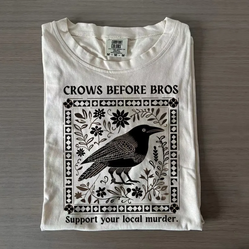Retro Crow Lover Funny T-Shirt