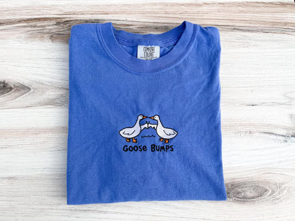 Goose Bumps Funny Embroidered Shirt – Premium Comfort T-Shirt